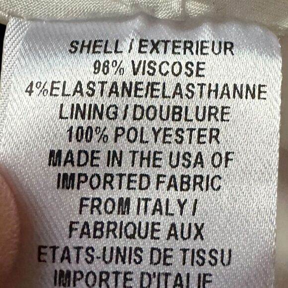 Milly White Spagetti Strap Cross Back Viscose Midi Dress with Palm Trees Size 2 - Picture 8 of 8